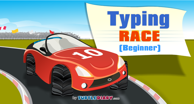 Touch-type car-racing - touch-typing game